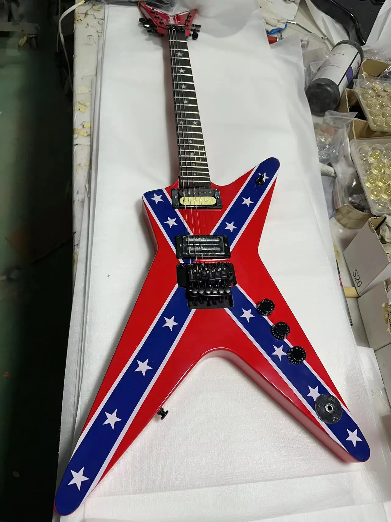 

Dimebag электрическая гитара с прозрачными молниеносными болтами