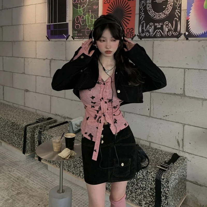 Блузка женская в стиле Харадзюку с длинным рукавом |