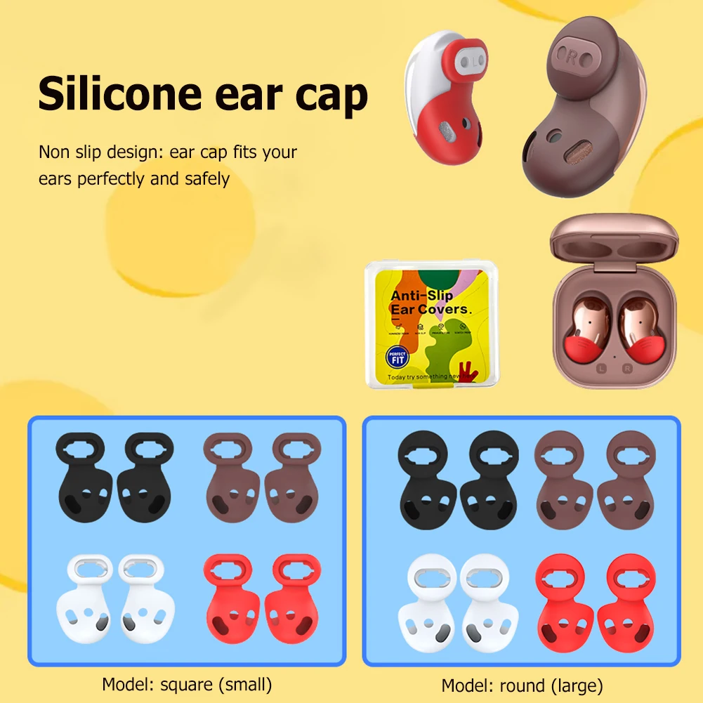 

8 Pairs Silicone Eartips Case Cover Ear Pads Bluetooth Earphone Anti-Lost Ear Caps For Samsung Galaxy Buds Live Headset Earbuds