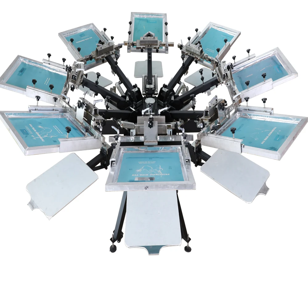 

8x8 color station serigraphy printer with aluminium pallet