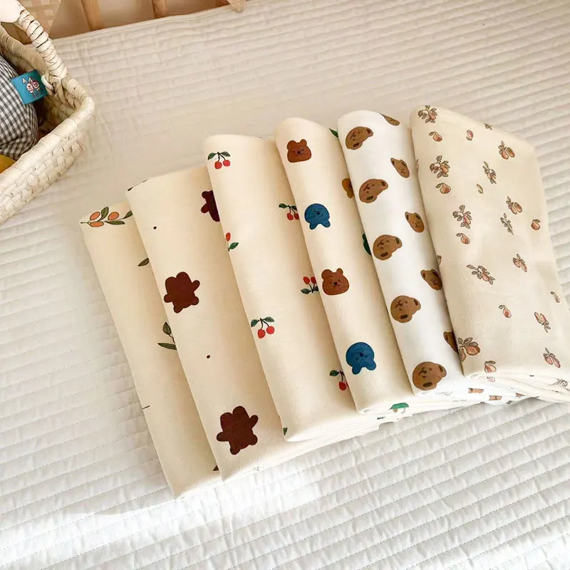 Newborn Cotton Soft Swaddling Blanket Print Infant Sleeping Quilt Absorbent Gauze Bath Towel  Baby Big Diaper Newborn Items