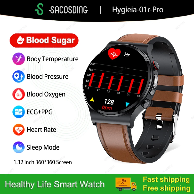 

SACOSDING ECG+PPG Smart Watches Men Heart Rate Blood Pressure Fitness Tracker IP68 Waterproof Smartwatch For Android ios Phone