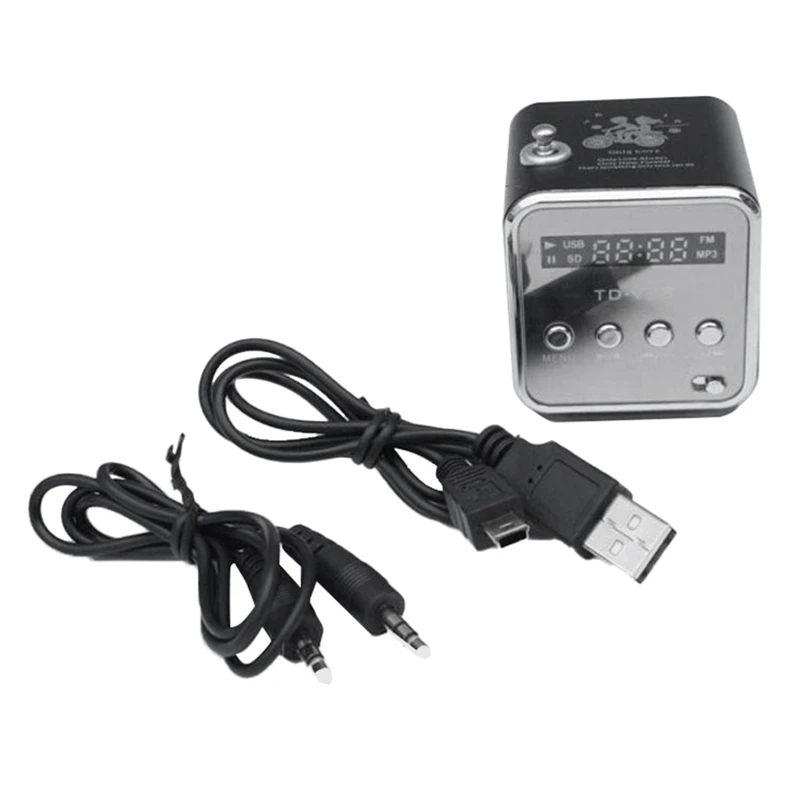 Цифровой портативный мини Fm-радиоприемник TD-V26 Беспроводная колонка с поддержкой