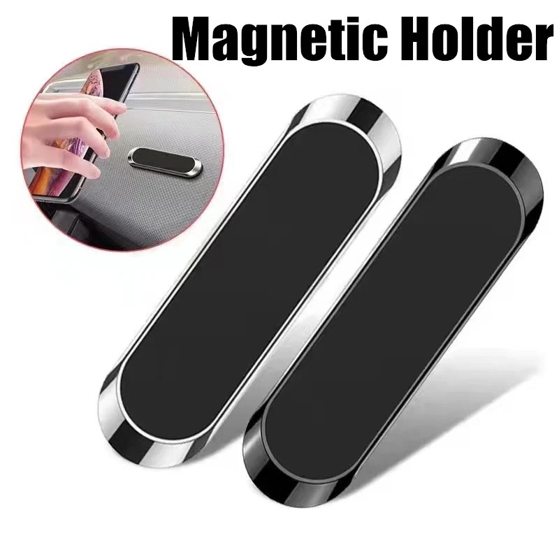 magnetic car phone holder dashboard mini strip shape stand for iphone samsung xiaomi metal magnet gps car mount for wall free global shipping