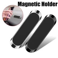 Magnetic Car Phone Holder Dashboard Mini Strip Shape Stand For iPhone Samsung Xiaomi Metal Magnet GPS Car Mount for Wall