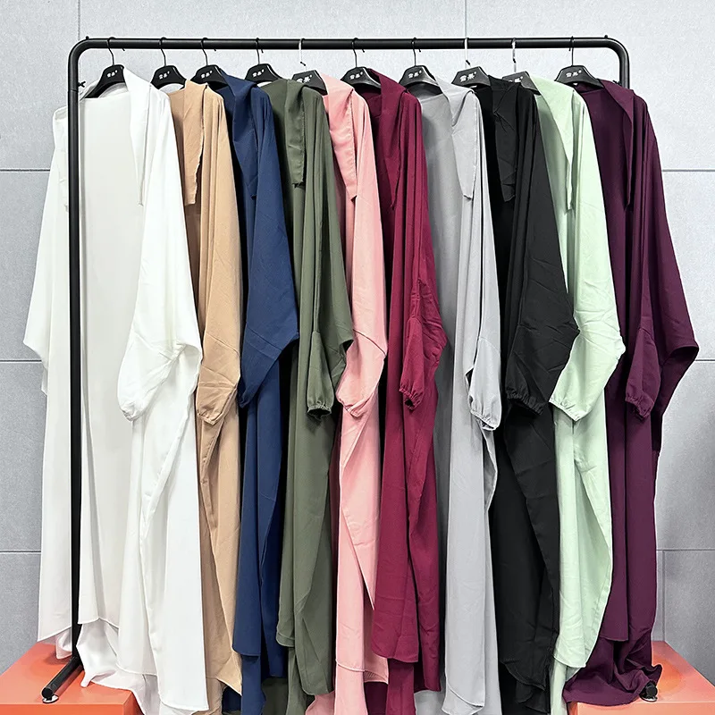 Women's Baotou Dress Set Long Shirt Long Dress Muslim Dress Women Abaya Dress Kaftan Modest Dress Hijab Dress Abayas for Women