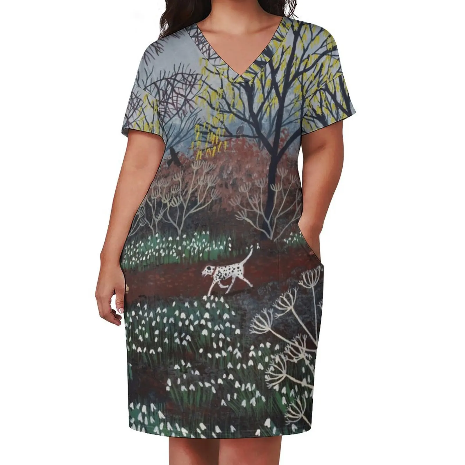 Женское вечернее платье A Brisk Walk Through the Snowdrops из полиэстера