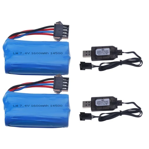 Аккумулятор 14500 LiPo 7,4В 1600 мАч для RC игрушек SM4P