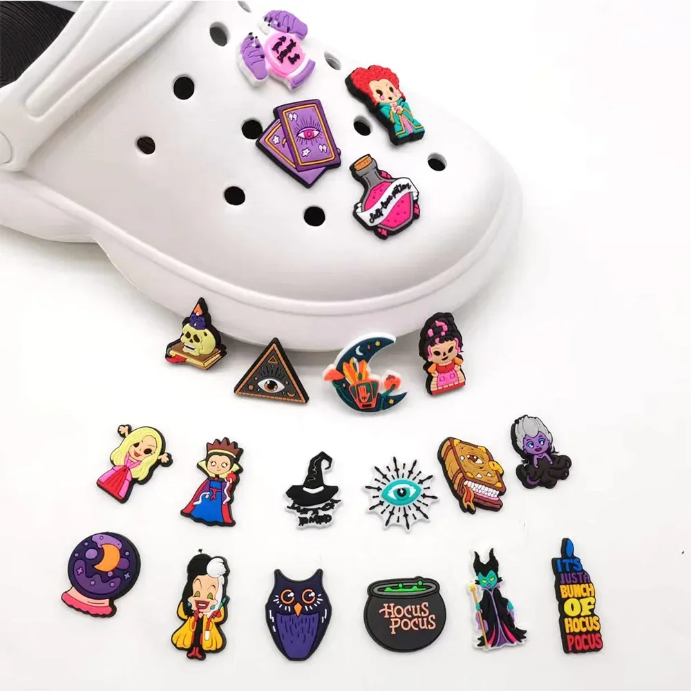 Случайные подвески для обуви Witch Croc аксессуары из ПВХ детской вечеринки взрослые