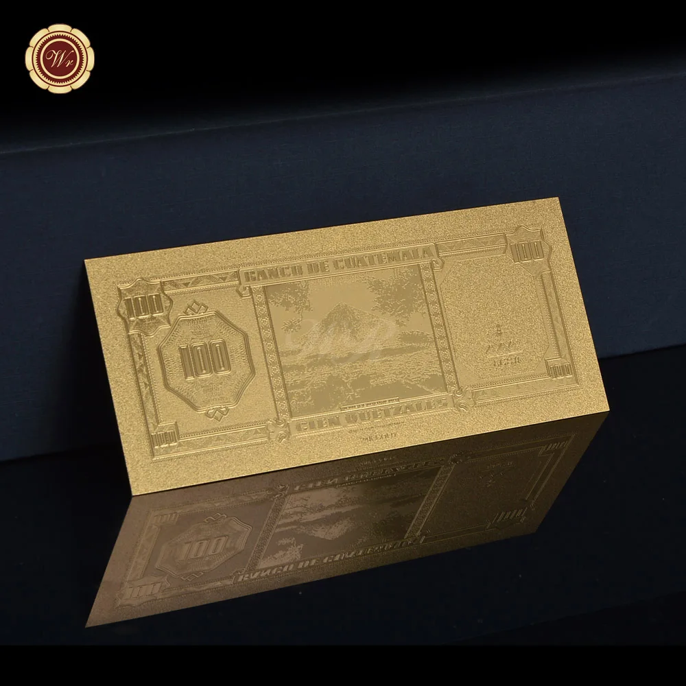 10 шт./набор позолоченные памятные банкноты 100