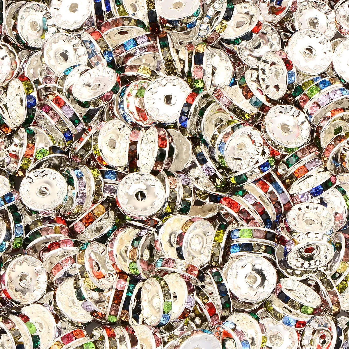 30 шт. 1 2 см случайные цвета смешанные красочные инкрустированные кристаллами
