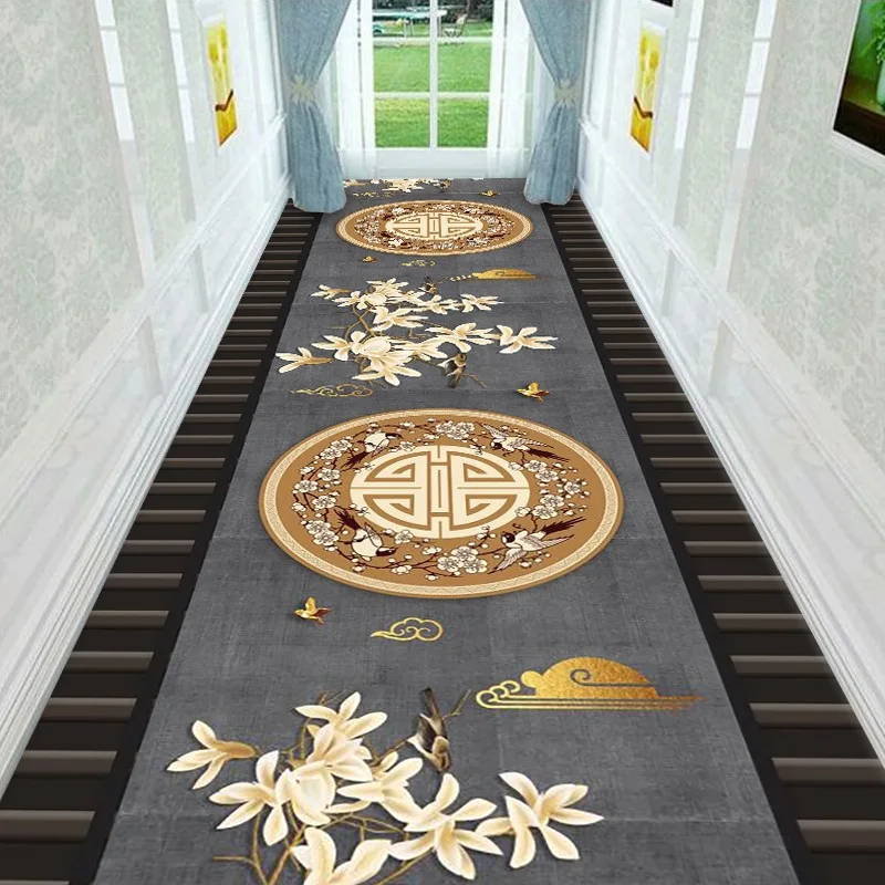 

Light Luxury Diamond Shaped Pattern Lobby Carpets Rug Stairway Hallway Stairs Home Decor Corridor Aisle Runner Wedding Anti Slip