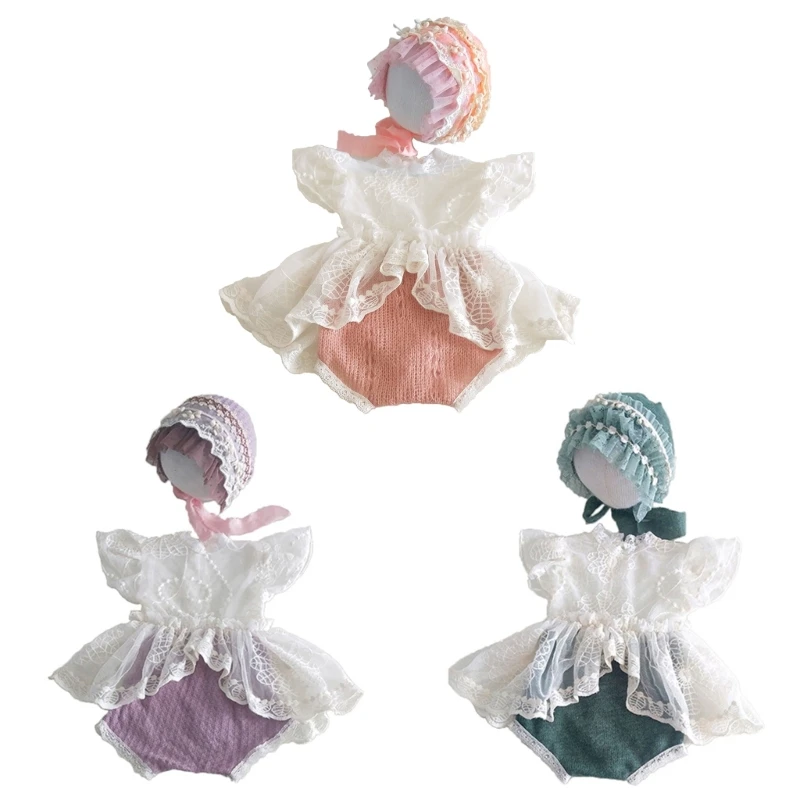 

Newborn Monthly Photography Props Set Hat Photo Props Outfits Bonnet
