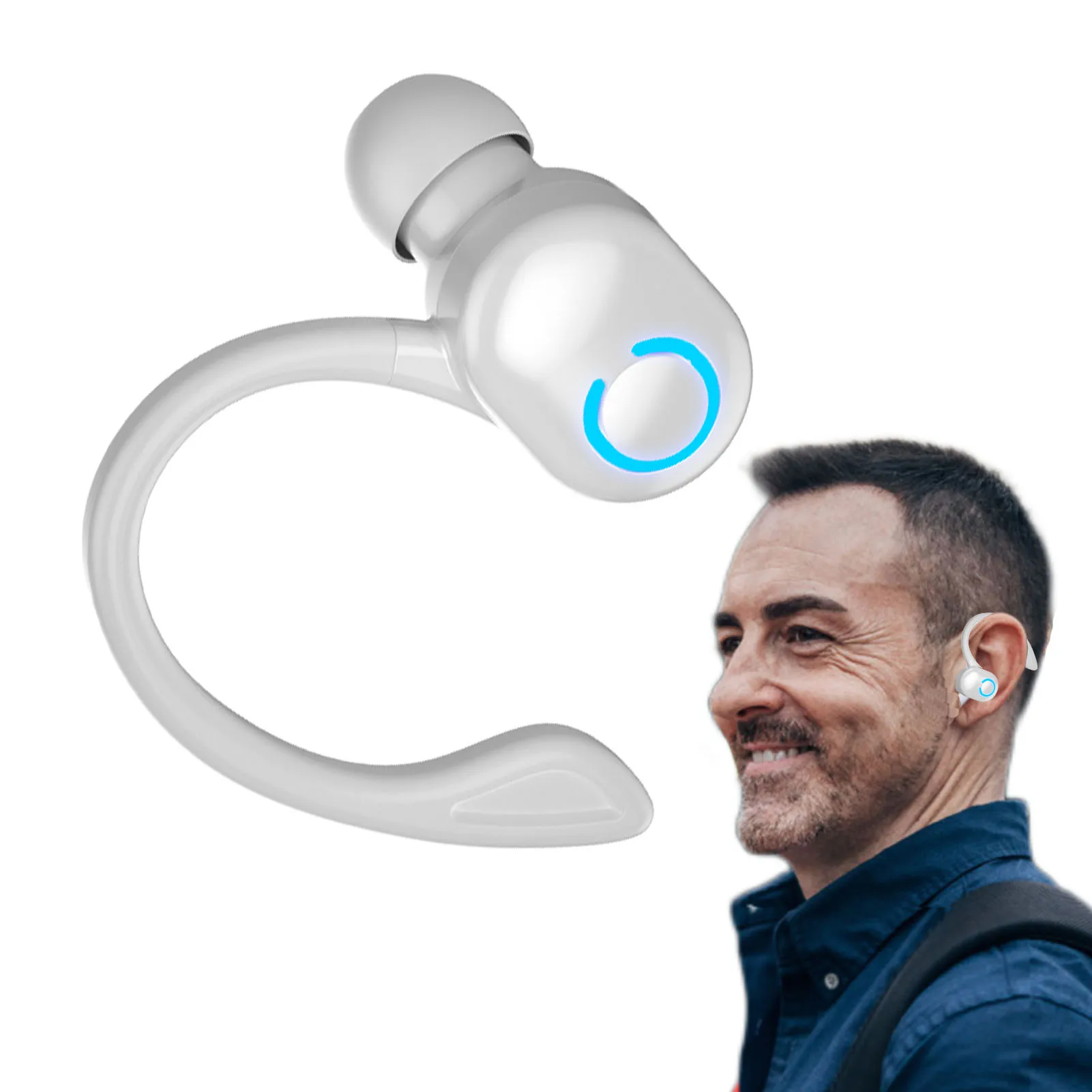 

In-Ear Earpiece Handsfree Wireless Earphones Wireless Handsfree Earpiece with Noise Canceling Microphone Driving Headset for