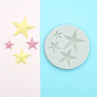 3d star shape silicone mold cup cake decorating tools chocolate diy mould decor muffin pan baking stencil resin candle clay mold
