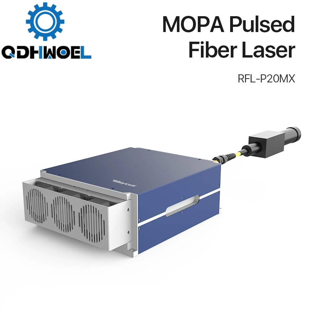 

Original Raycus Mopa Pulsed Fiber Laser Source 20W RFL-P20MX Color Marking DIY Sliver Gold Marking for Marking Machine