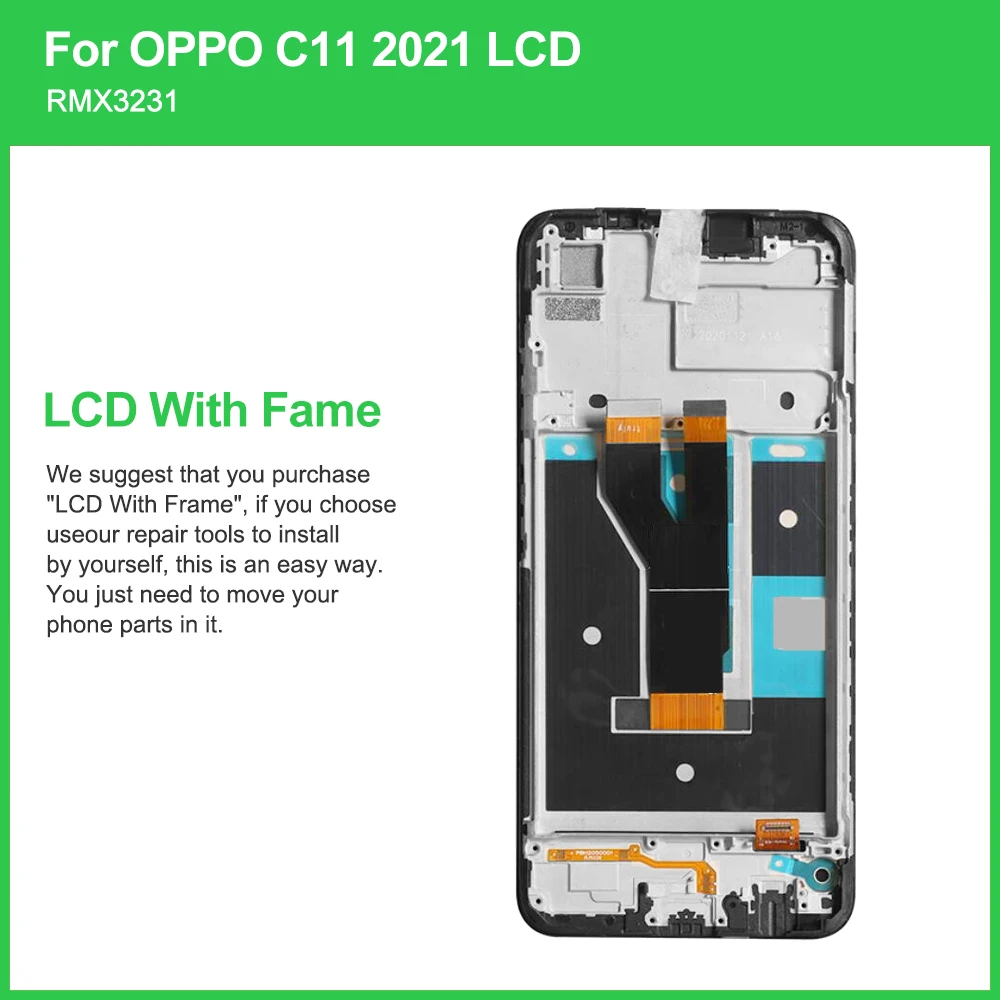 Оригинальный дисплей Oppo Realme C11 2021 RMX3231 запасной сенсорный экран для RMX2185 ремонта