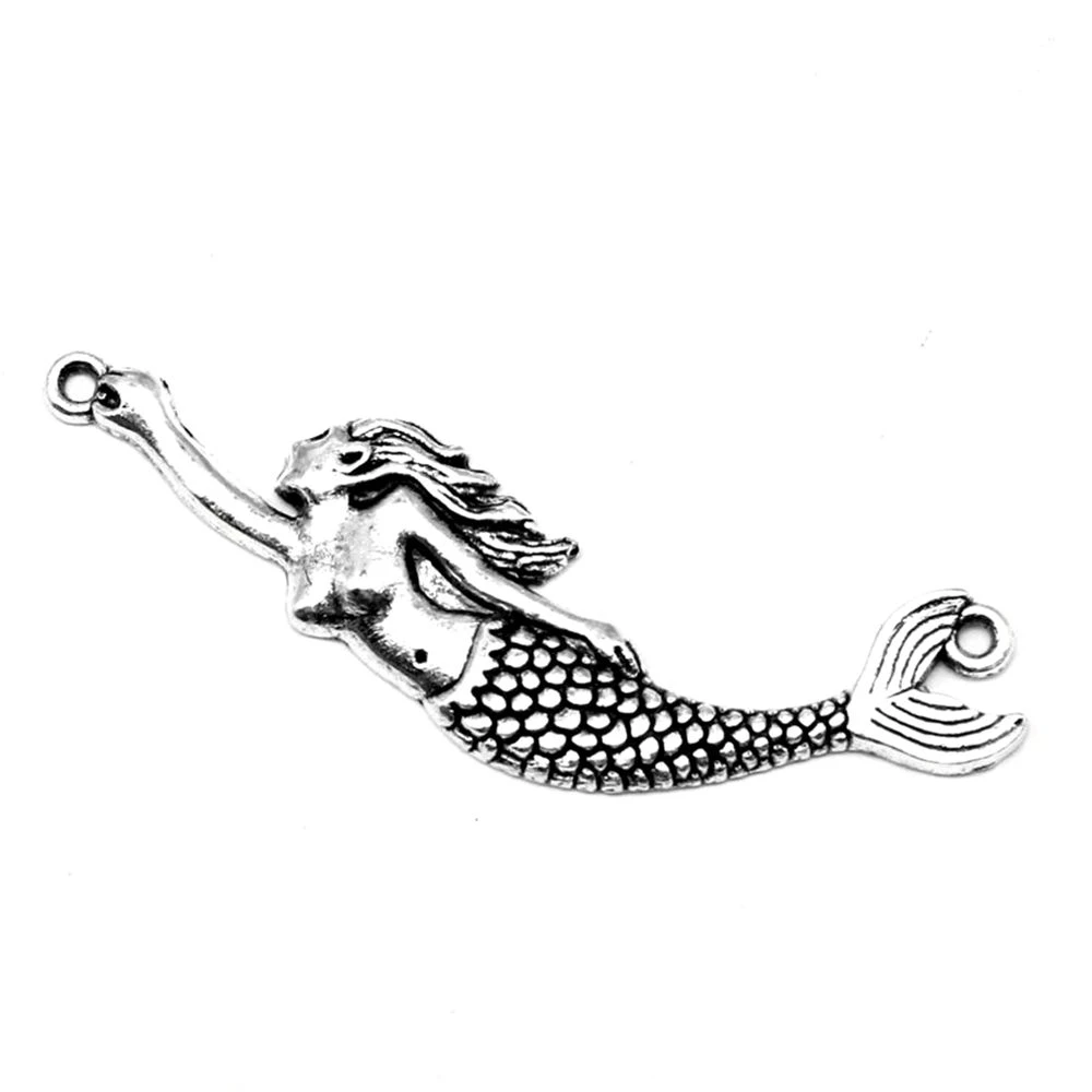 

Mermaid Charm For Making Jewelry Diy Finding 20pcs 60x15mm