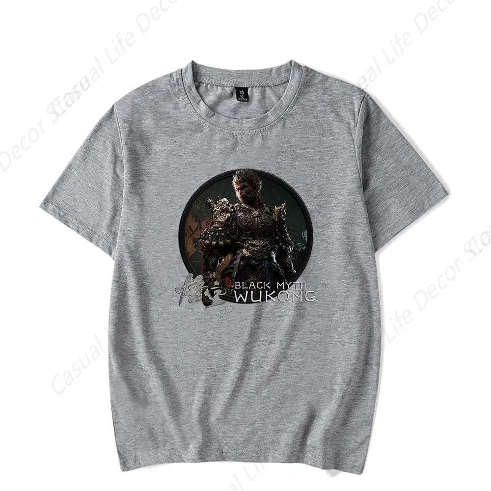 Футболка черного цвета с коротким рукавом и круглым вырезом размеры S-6XL