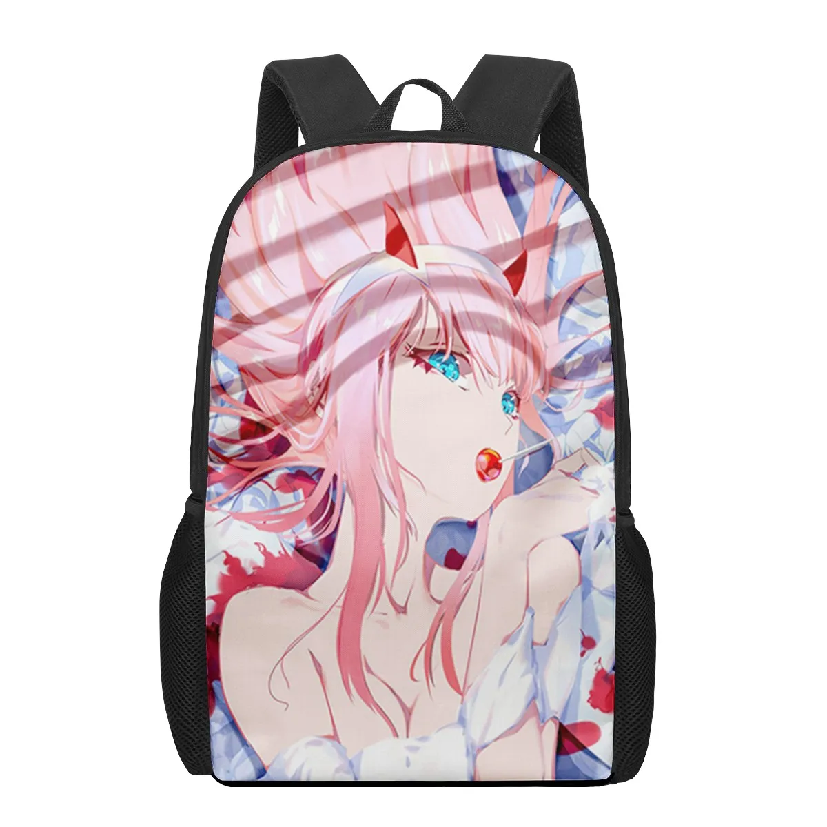 DARLING in the FRANXX Anime 3D Pattern School Bag for Children Girls Boys Casual Book Bags Kids Backpack Boys Girls Schoolbags B