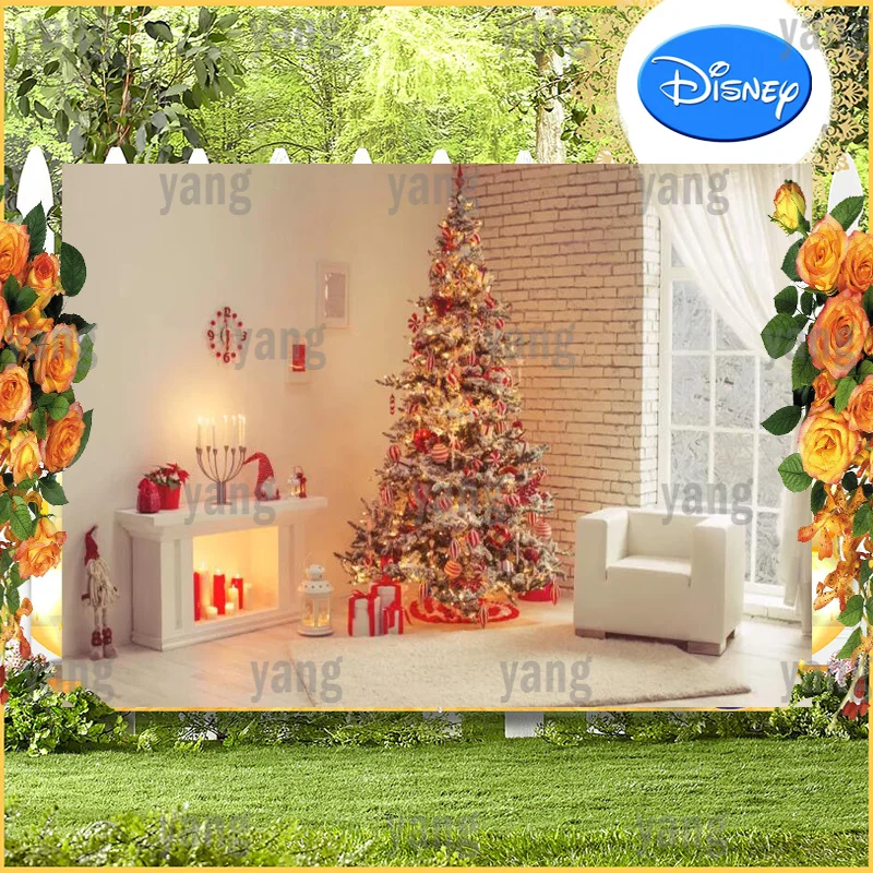 Custom Beautiful Happy New Year Decoration Banner Party Backdrop Merry Christmas Cartoon Romantic Tree Background Gifts Glitter