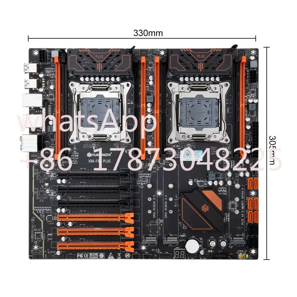 Материнская плата HUANANZHI X99 F8D PLUS LGA 2011-3 XEON с поддержкой двух процессоров Intel E5 2640 2666