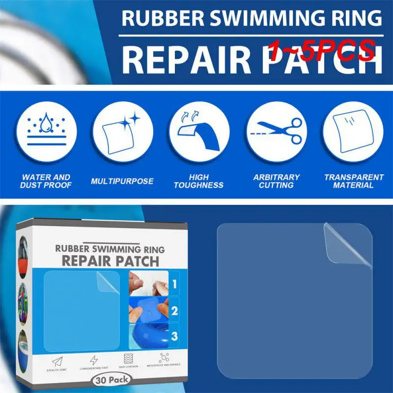 

1~5PCS swimming ring repair patch transparent waterproof repair subsidy swimming pool tent inflatable waterproof repair