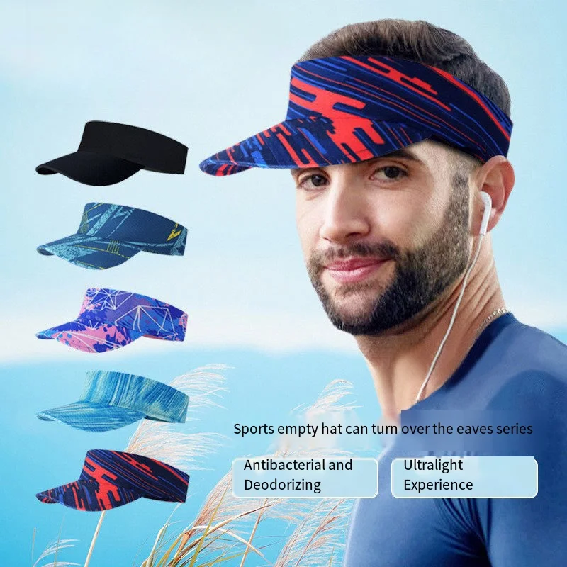 

Кепка от солнца для мужчин и женщин, дышащая, Регулируемый козырек, топ с УФ-защитой, мягкая, для тенниса, бега, летняя