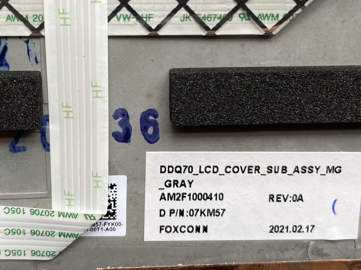 Для ноутбука Dell Alienware Area 51m R1 R2 Верхняя Крышка передняя панель экран задняя рамка