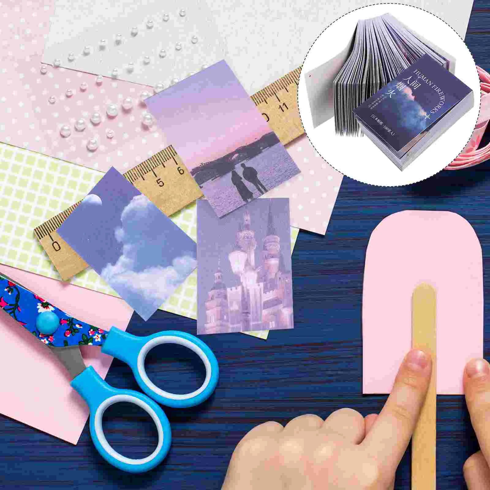 

Paper Scrapbook Material Sticker Decorative Vintage Diy Journal Papers Flower Washi Craft Background Decal Journaling Pages