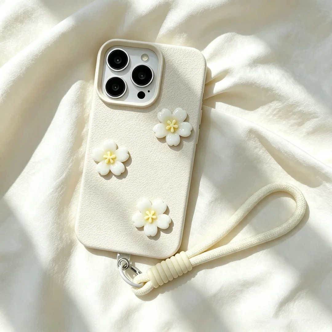 Фото Нежный 3D-чехол с вишневым цветом для iPhone 17, 14, 15, 16, 11, 12, 13 Pro Max, 17 Air, XS, XR, X, 14, 15, 16 Plus, в конфетных цветах №4