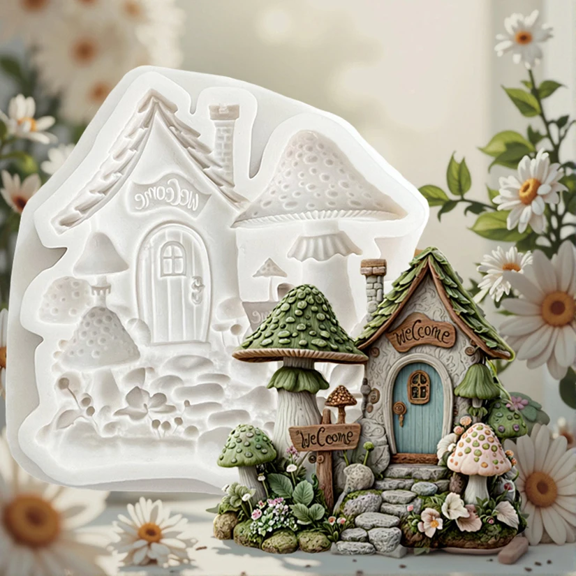 

Силиконовая форма для кексов "Грибной домик" fengying