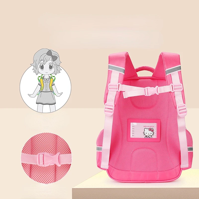 Hellokitty Primary School Student Schoolbag Girls' Bags Children Backpack Lightweight Girl  backback to school supplies