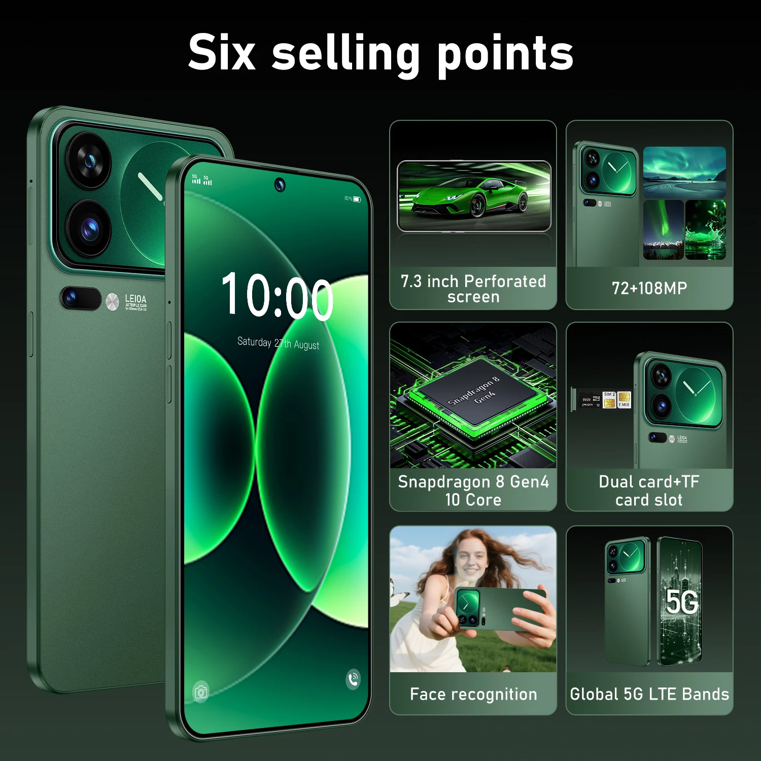 Фото Глобальная версия 2026 M17 Pro Max 4G 5G с двумя SIM-картами и двойным режимом ожидания, оригинальный, интеллектуальный, 7.3-дюймовый экран, аккумулятор 7800 мАч, новинка №2