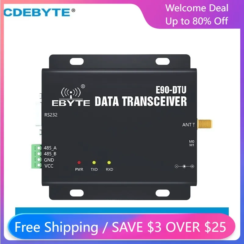 

CDEBYTE Lora 433MHz 470MHz RS232 RS485 22dBm 5km Modbus Data Transceiver Transceiver Receiver SMA-K LBT RSSI RF E90-DTU-400SL22