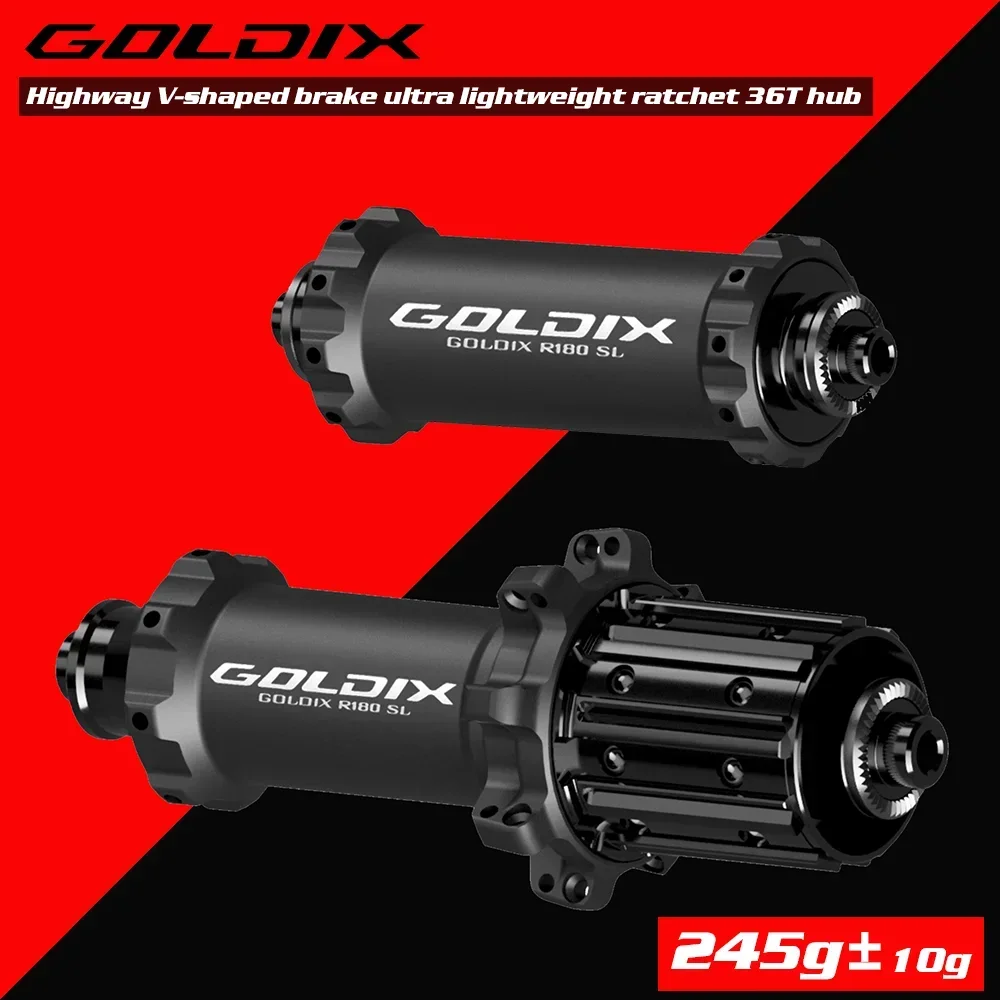 GOLDIX R180sl ROAD Hub Ultra Light 20/24 Hole 2:1 V-Brake Quick Release 36T с храповым механизмом для Shimano SRAM XDR Freehub
