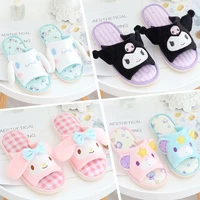 sanrio my melody slippers kawaii kuromi cinnamoroll girls cartoon indoor slippers open toe non slip home shoes
