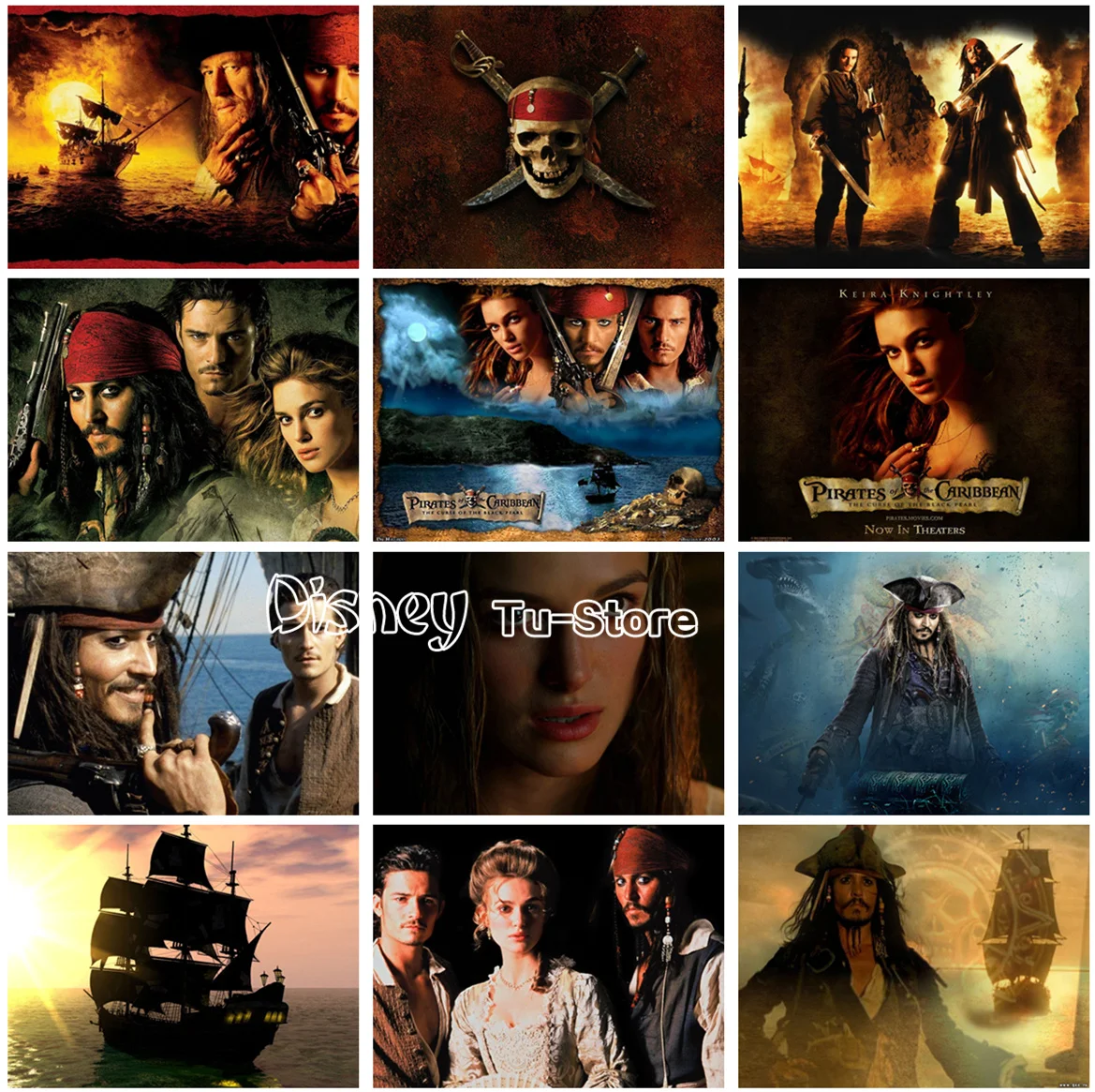 

5d Diy Diamond Painting Disney Pirates Of The Caribbean Poster Rhinestone Embroidery Mosaic Full Diamond Cross Stitch Home Decor