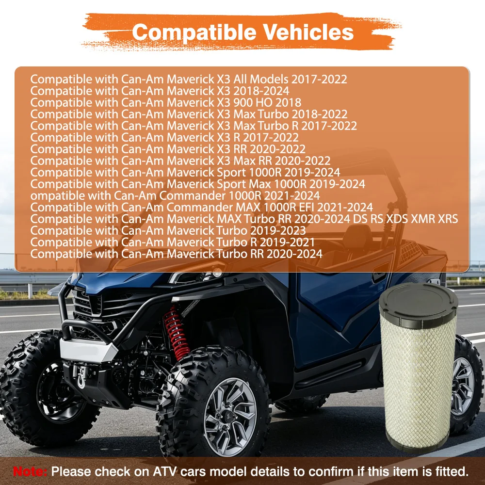 Фото Воздушный фильтр 715900422, 707800855 для Can-Am Maverick X3 DS RS XDS XMR XRS Turbo R Sport Commander Max 1000R, аксессуары №4