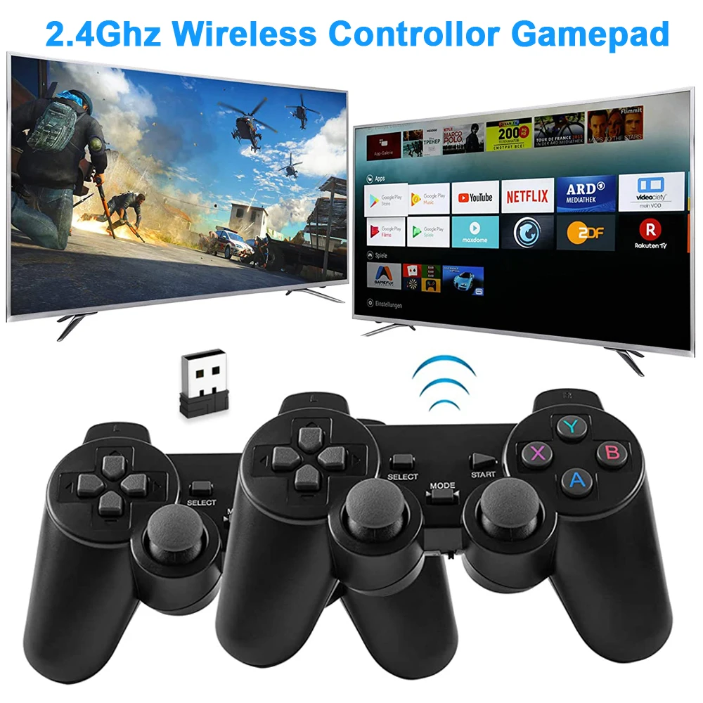 New 2.4Ghz Wireless Gamepad For PC/TV Box/PSP/Android Game Controller Joystick For Super Console X Pro TV Video Game Console