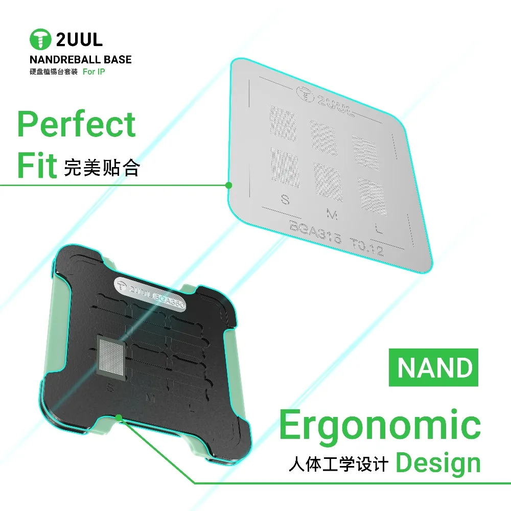 2UUL BH16 NAND База для реболлинга Магнитная двухсторонняя станция для ремонта BGA для IPhone BGA110BGA350 NAND Набор инструментов для ремонта флэш-чипов (art.: 3920d428bcfb4) - 3920d428bcfb4