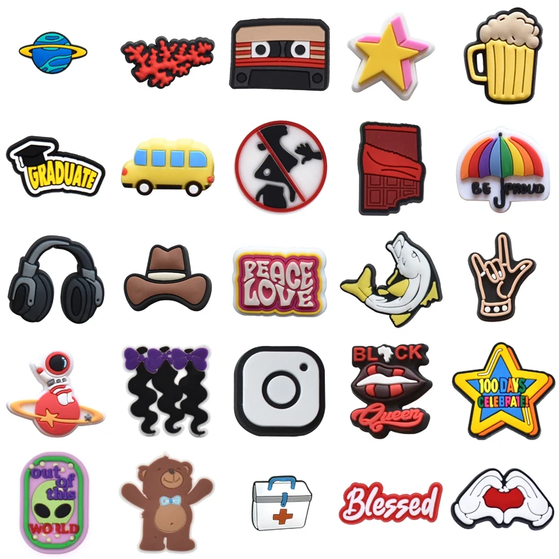 

Decorations for Croc Women Charm Shoes Accessories Set Jeans Para Pins Packs Wholesale Bulk Boy Gifts Shoe Charms Kids Girl Men