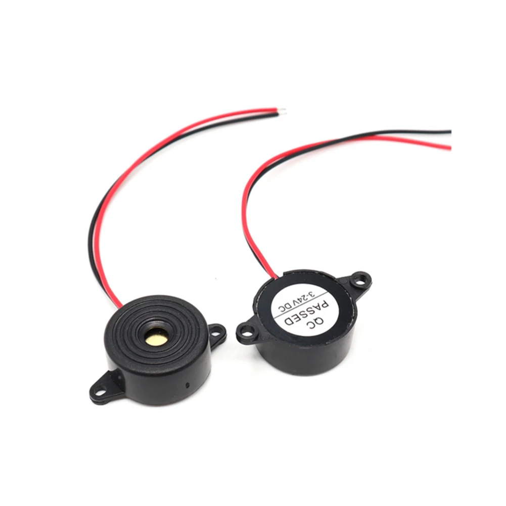 

100% High-quality New Products 85 DB ABS And Electric Components Piezo Buzzer Black 2 Wired Connctor 2.2x2.2x1cm