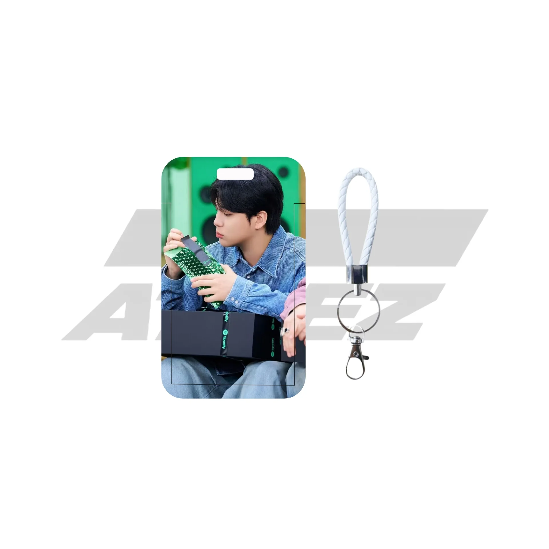 Фото Держатель для фотокарточек ATEEZ HD с веревкой, брелок для ключей, для фотографий Хонджуна, Йёсанга, Юнхо, Минги, Сан, защитный чехол для ID-карт и косплея №4