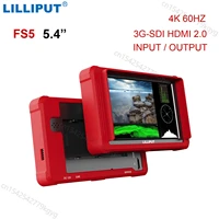 lilliput fs5 5 4 inch portable field monitor camera studio monitors on camera 4k hdr dslr support sdi hdmi 60 hz 3d lut waveform