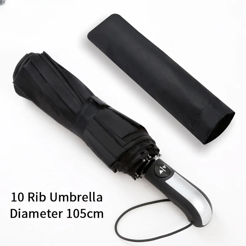 

Folding Umbrella For Men Automatic UV Parasol Portable Strong Wind Resistance Waterproof Bumbershoot For Raining Snowing