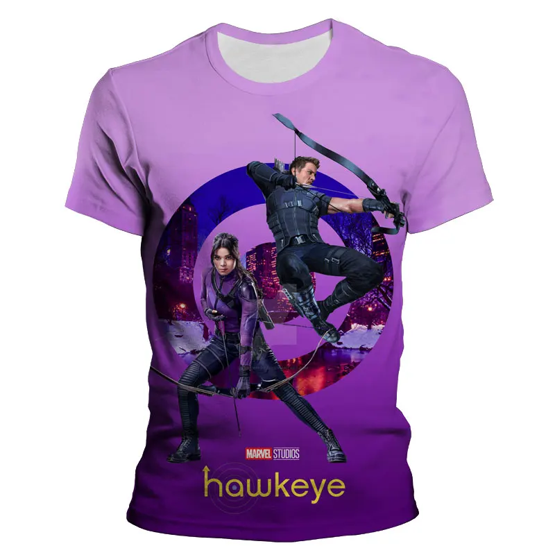 

Oversized T-shirt For Men Marvel Hawkeye 3D Print Cool Boy Girl Kids T Shirt Summer Short Sleeve Fashion Women Tee Tops