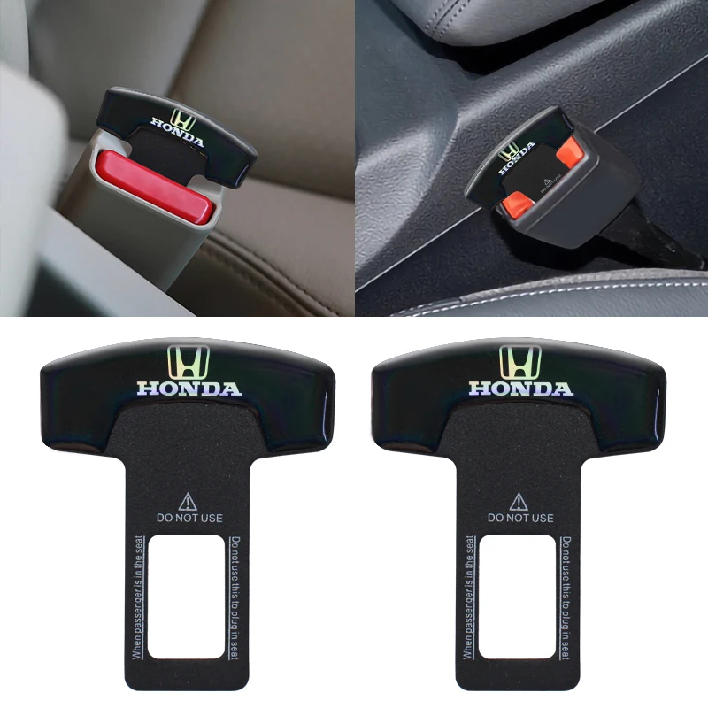 

Car Interior Accessories Seat Belt Buckle Auto Badge Safety Band Clip For Honda Civic XRV CRV HRV City Accord Legend Jazz RR Fit