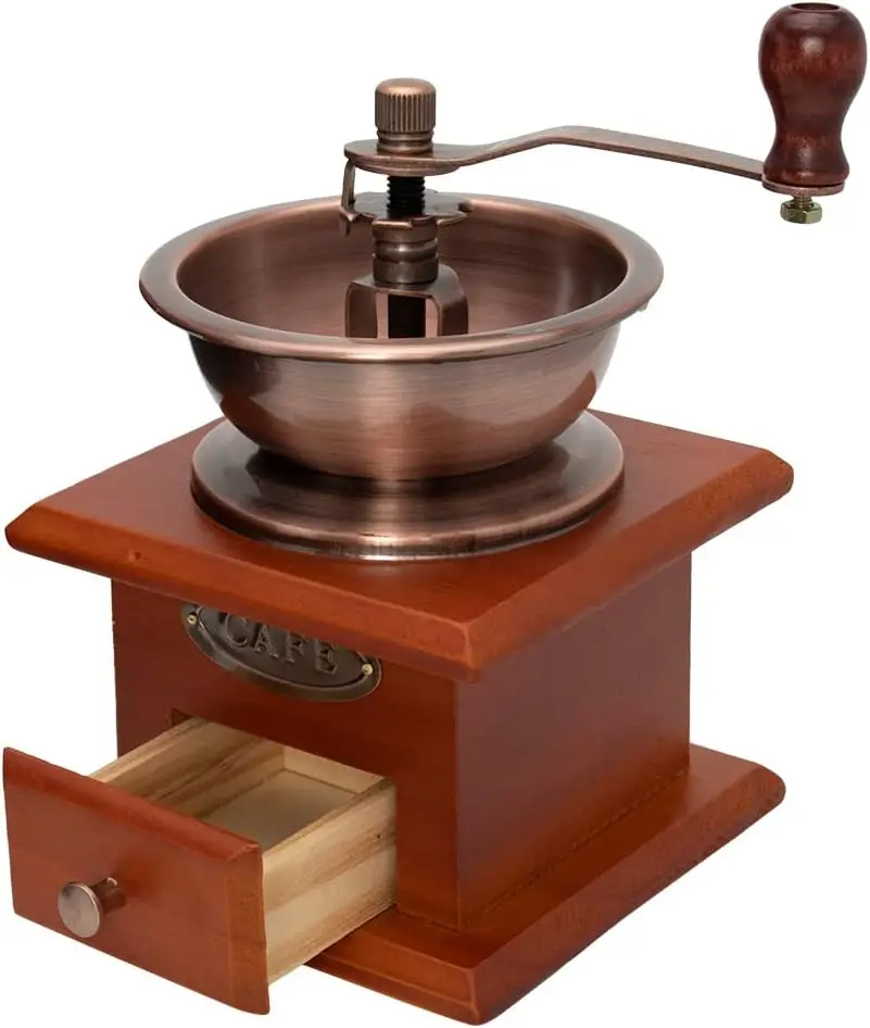 

de Café Manual Retr 19cm, Totalmente Ajustável Para Definir Aspereza de Moagem Perfeita. Manivela Removível e Mais Silencios