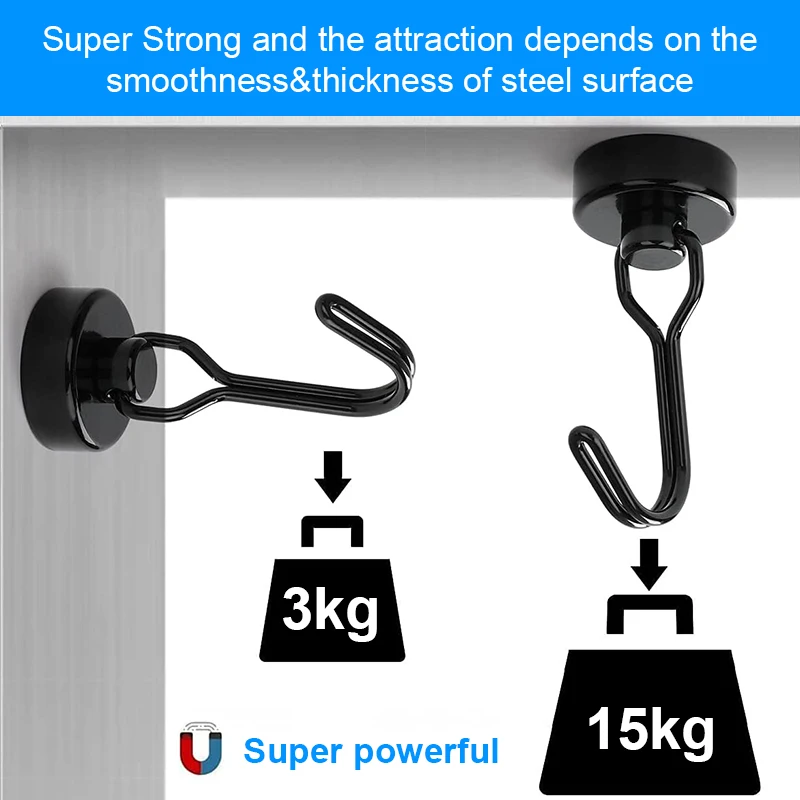 

Металлические Магнитные Крючки, сверхмощный Неодимовый магнитный крючок, поворотные крючки для дома и помещений, подвесные крючки, ключи для холодильника